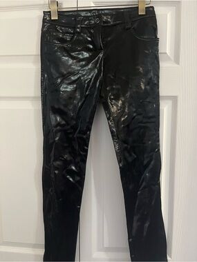 Womens Black Coated Skinny Jeans